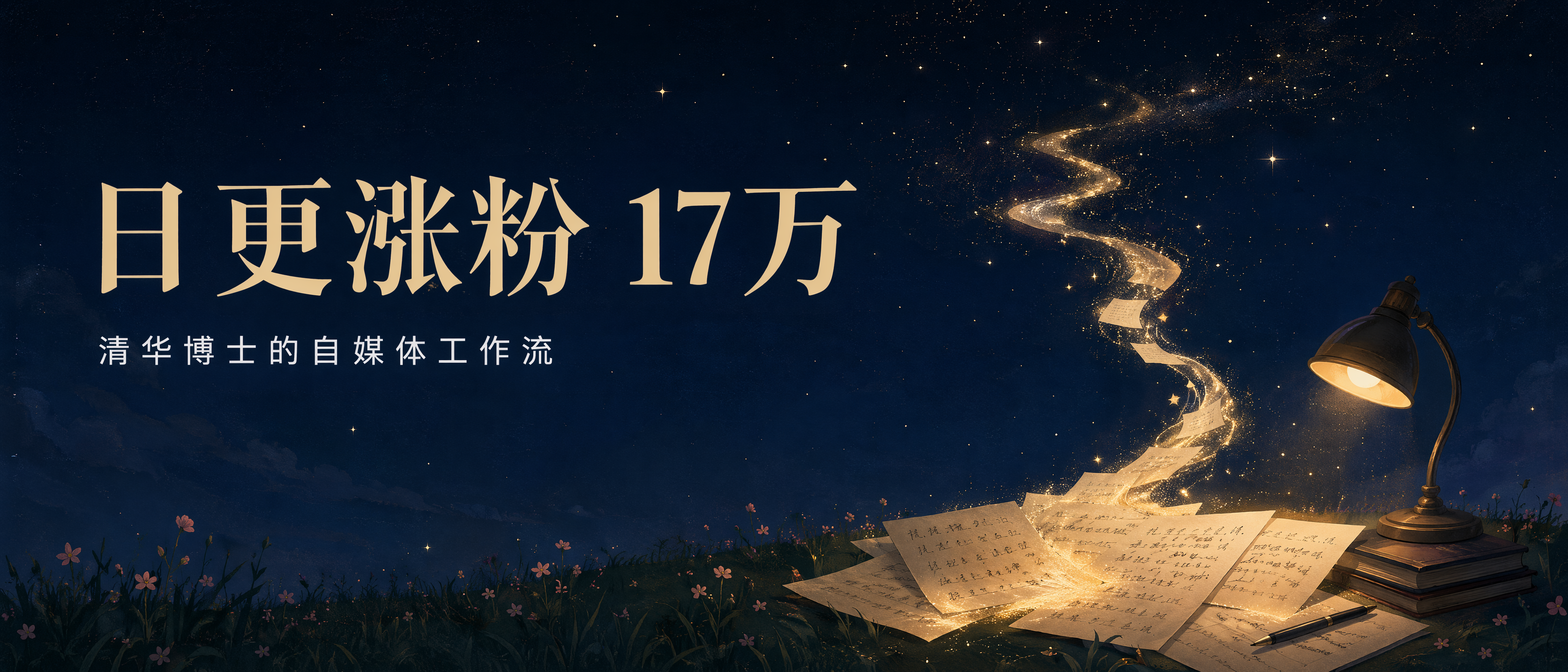 日更涨粉 17万,清华博士的自媒体工作流
