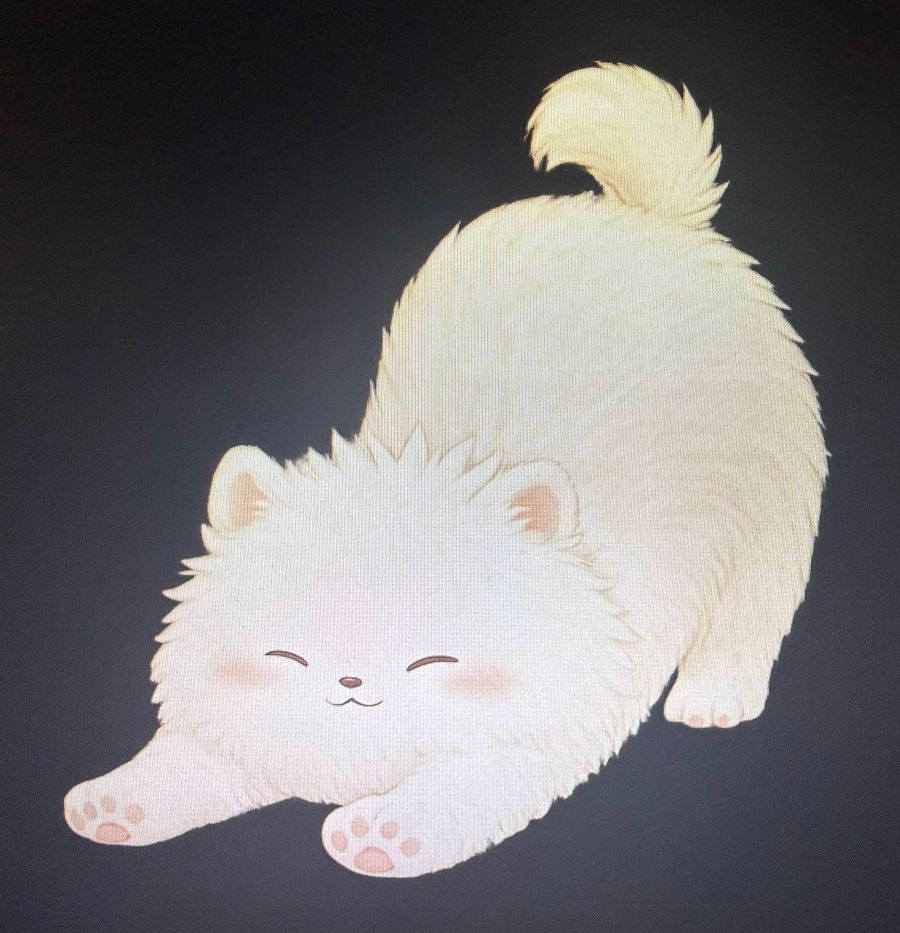 ふわふわペットの後ろ姿スプライト