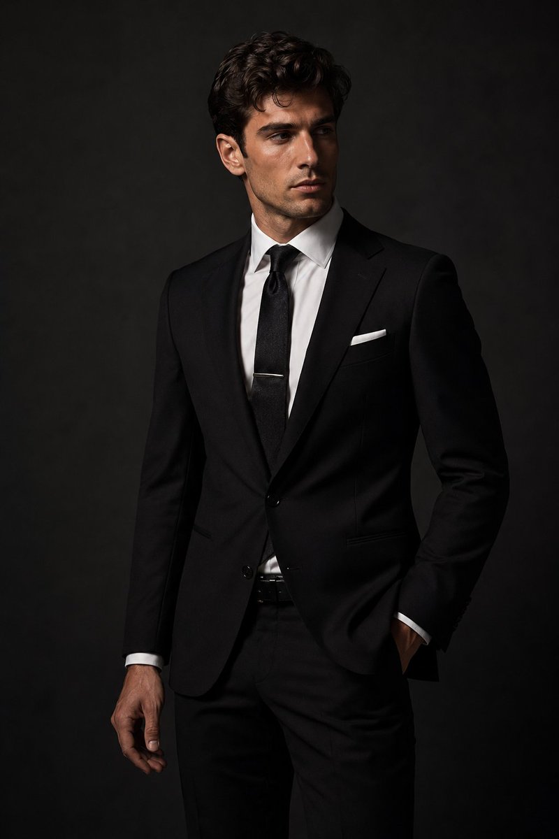 Retrato de estudio de moda masculina de lujo