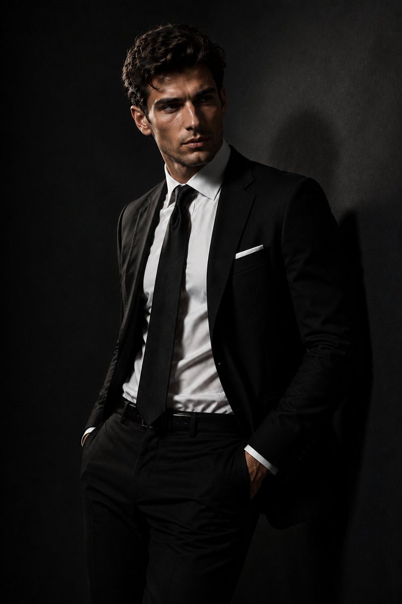 Retrato de estudio de moda masculina de lujo