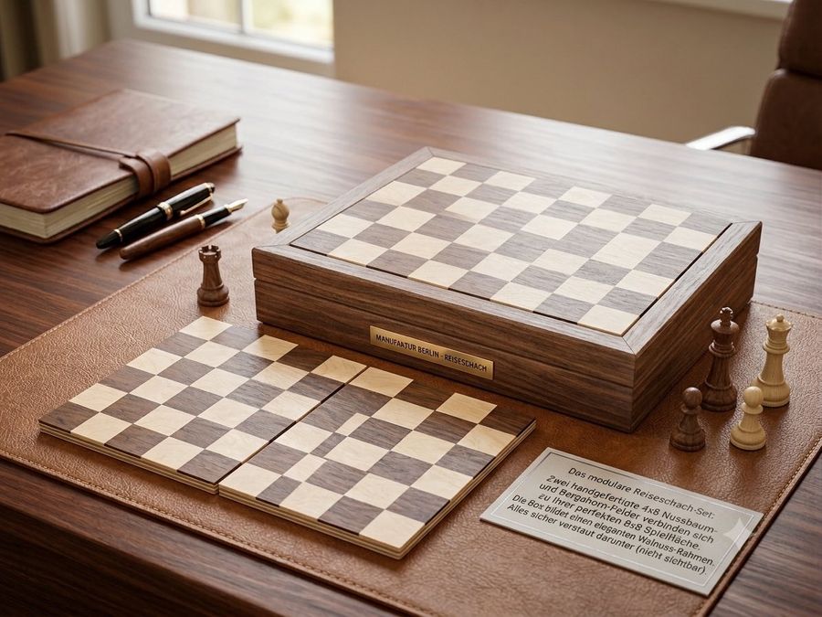 Jeu d'échecs de voyage en bois