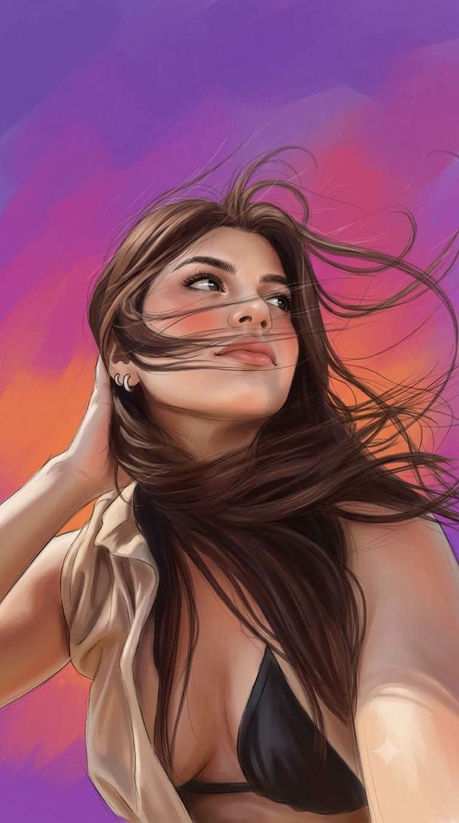 Retrato em Grafite com Estilo de Pintura Semirrealista