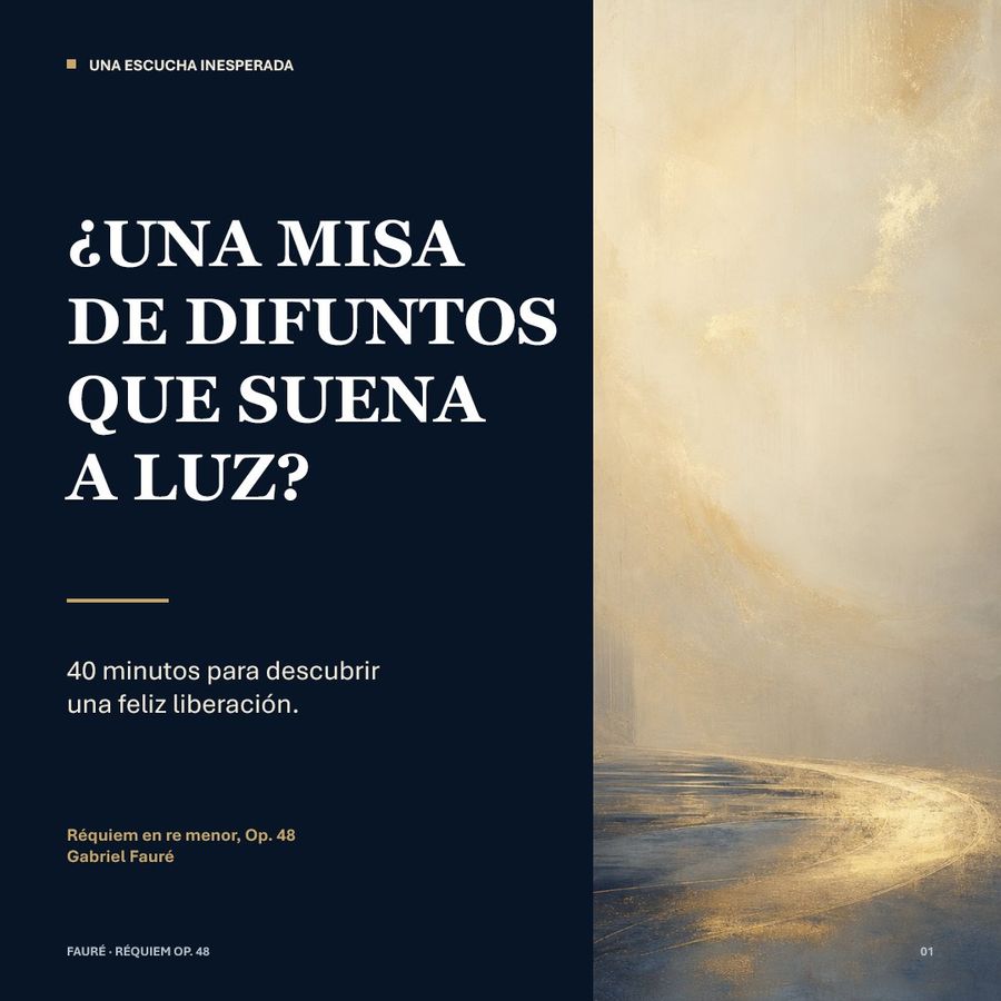 Póster luminoso del Réquiem de Fauré