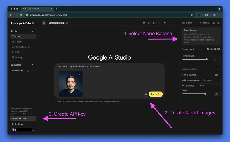 Google AI Studio - inline image