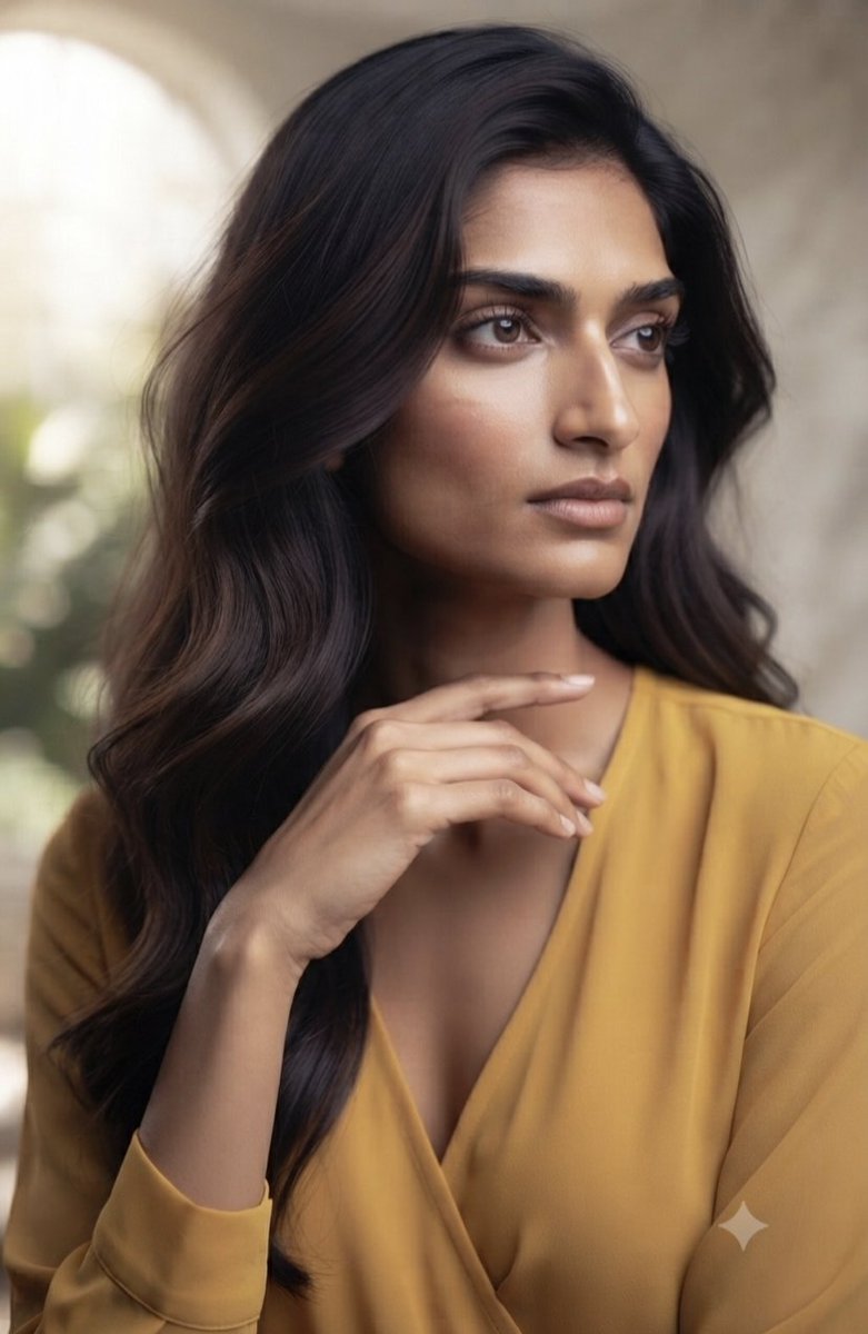 Mujer elegante con vestido dorado