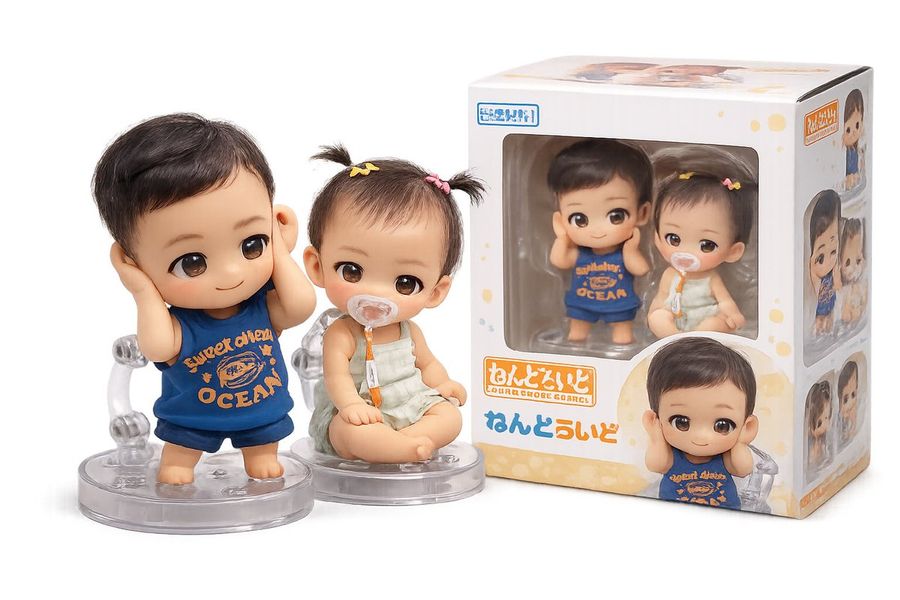 日本風ねんどろいどスタイルのミニチュアフィギュア