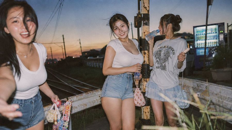 Candid Summer Railway Crossing Snapshot