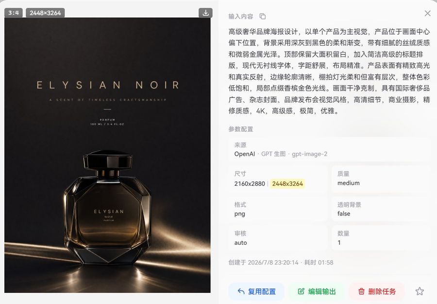 奢華 Noir 香水海報