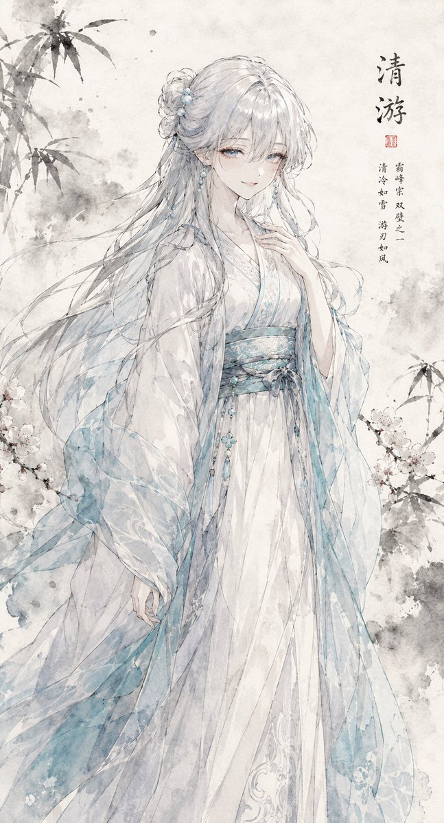 Ink Wash Hanfu Character Portrait