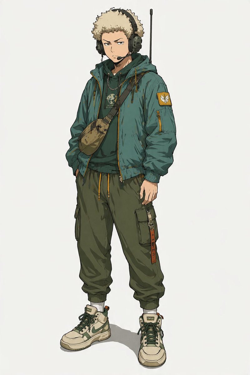 Design di un soldato tattico in stile anime