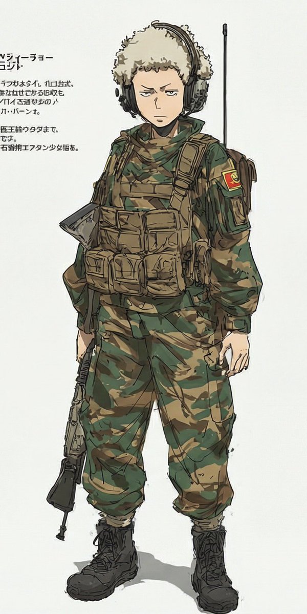 Anime Tactical Soldier Outfit Design