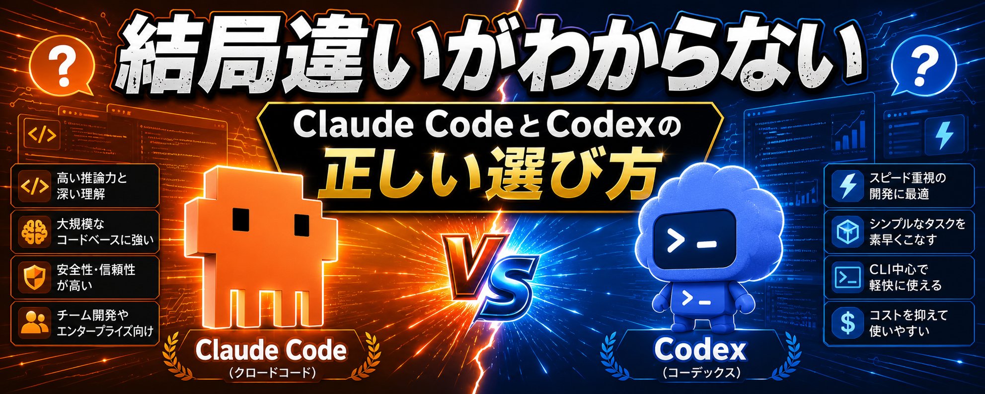 迷う必要なし：Claude Code と Codex の選び方