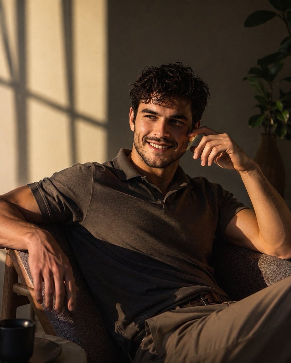 Retrato de Estilo de Vida Masculino de Luxo