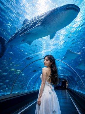 Underwater Whale Shark Aquarium Portrait - 1