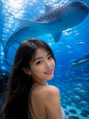 Underwater Whale Shark Aquarium Portrait - 2