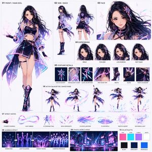Generatore di schede stile Neon Idol