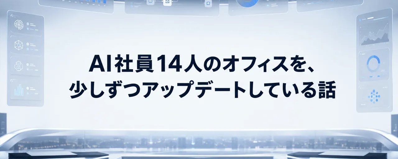 14 人の AI 社員によるバーチャルオフィス構築：進捗レポート