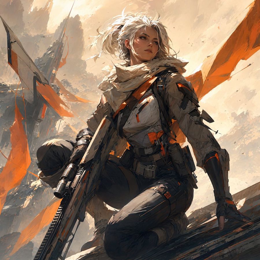 Ilustración digital de arte promocional para videojuegos