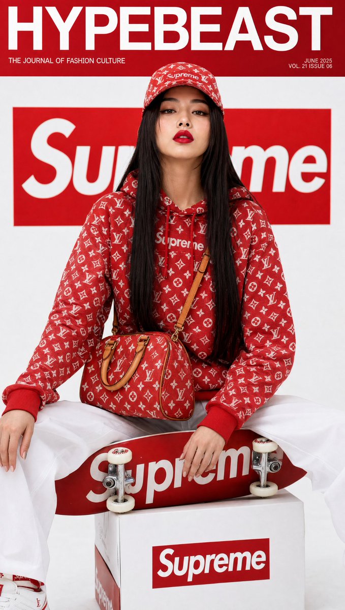 Copertina di una rivista di streetwear di lusso