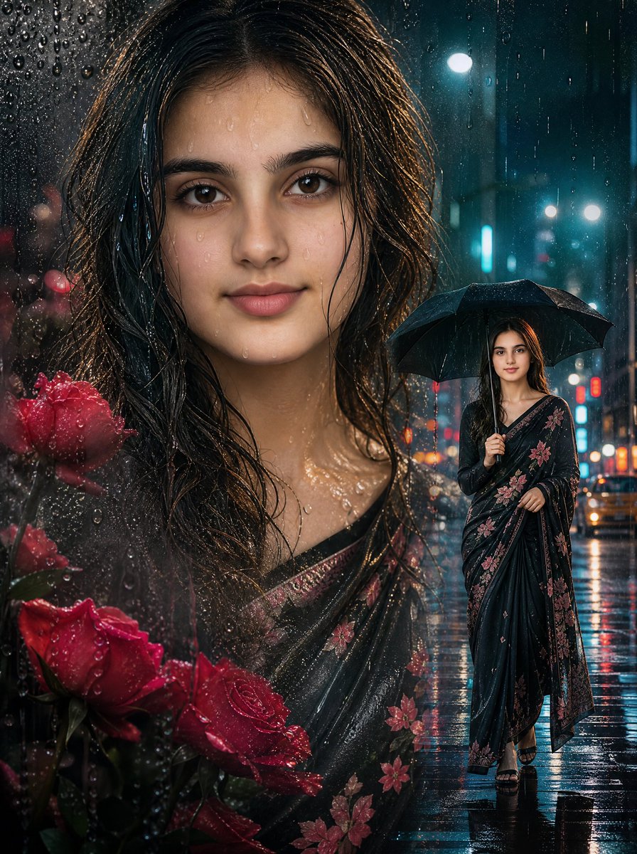 Yağmurlu Çift Pozlama Film Posteri