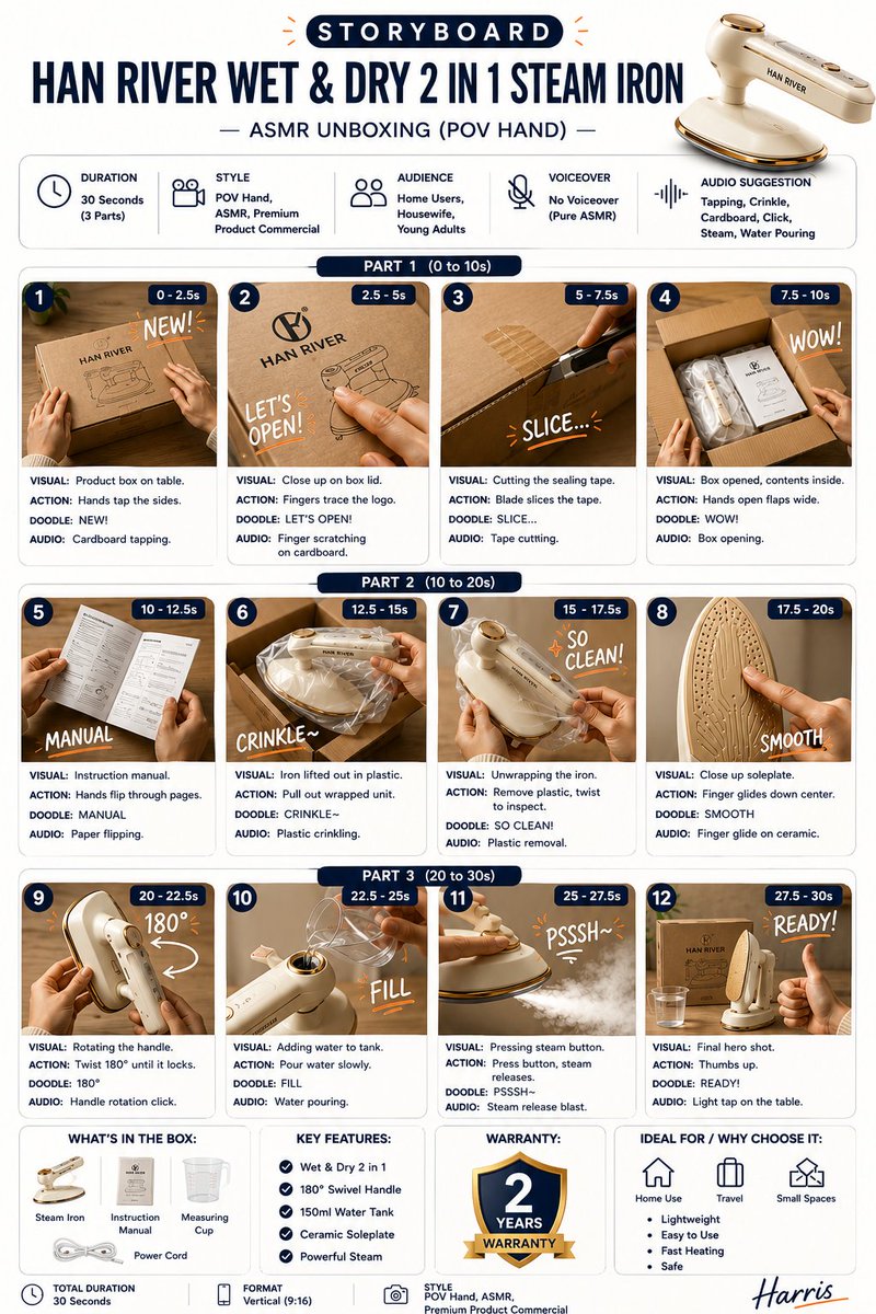 Premium-Storyboard-Infografik für Produkte