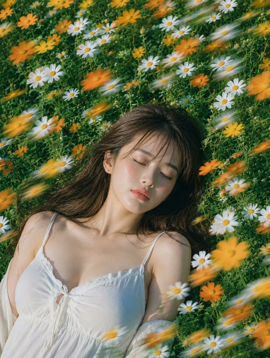 여름 꽃밭에서의 단잠