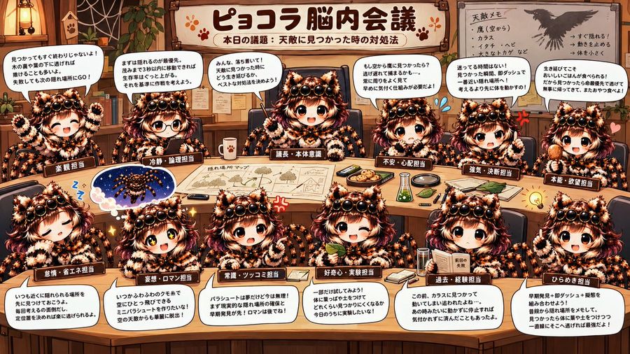キャラクター脳内会議シーン生成プロンプト