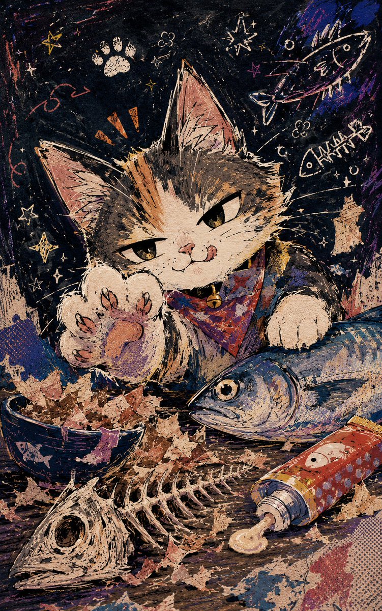 Tafel-Katzen-Fischschmaus