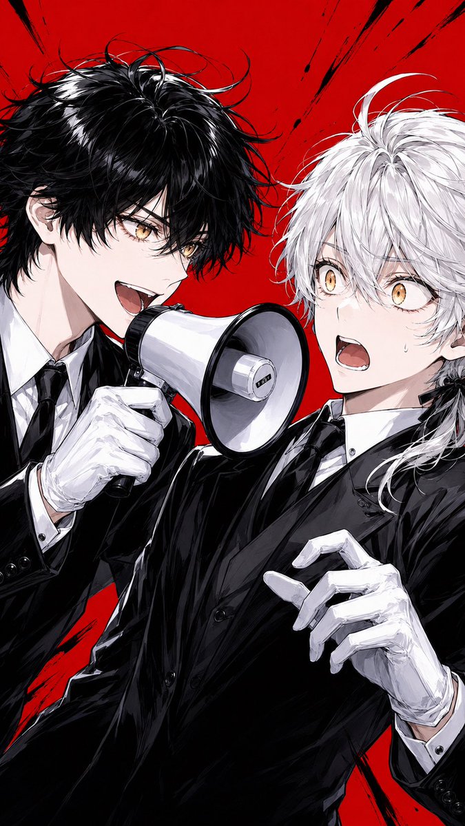 Duo de rock anime avec guitare et partition