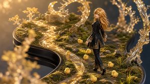 Golden Fantasy Diorama Girl