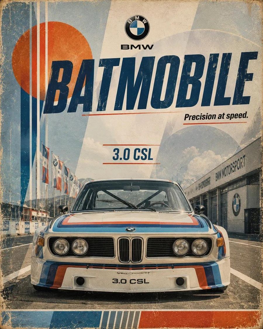 Affiche automobile de sport automobile rétro
