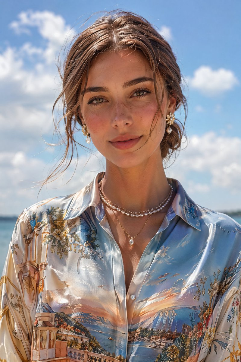 Ritratto editoriale di moda di lusso estivo
