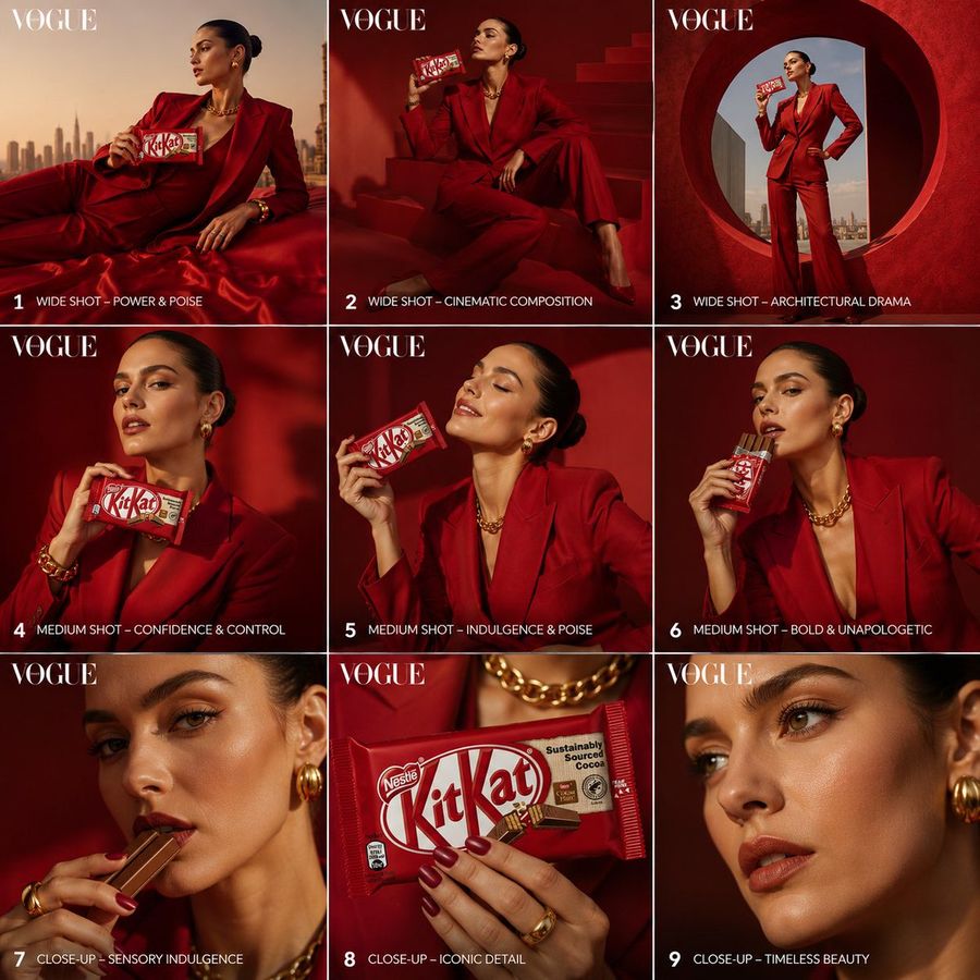 Vogue 패션 에디토리얼 스토리보드 그리드