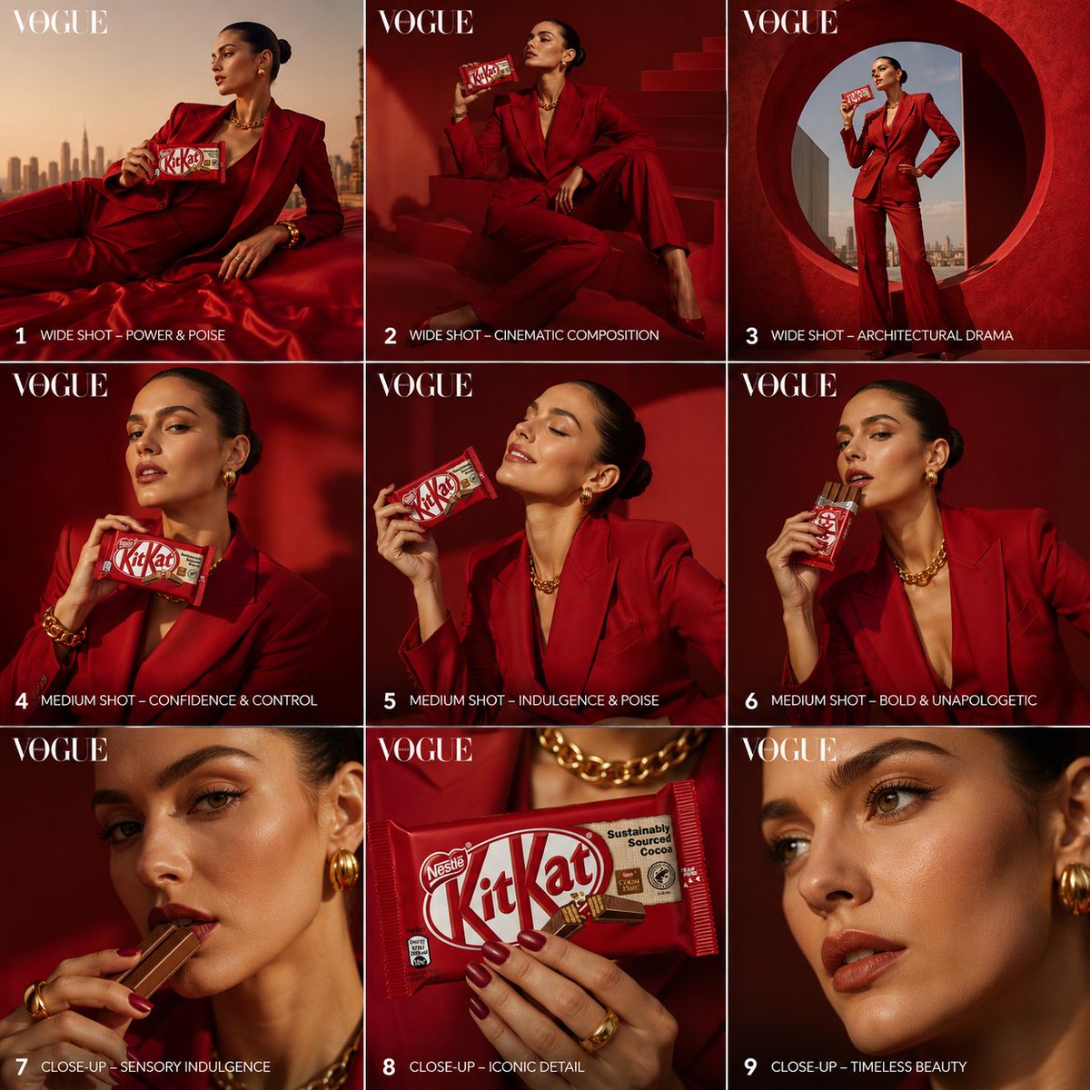 ตารางสตอรี่บอร์ดแฟชั่นสไตล์ Vogue