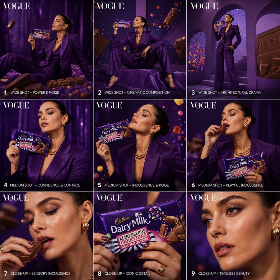 Grade de Storyboard de Editorial de Moda Vogue