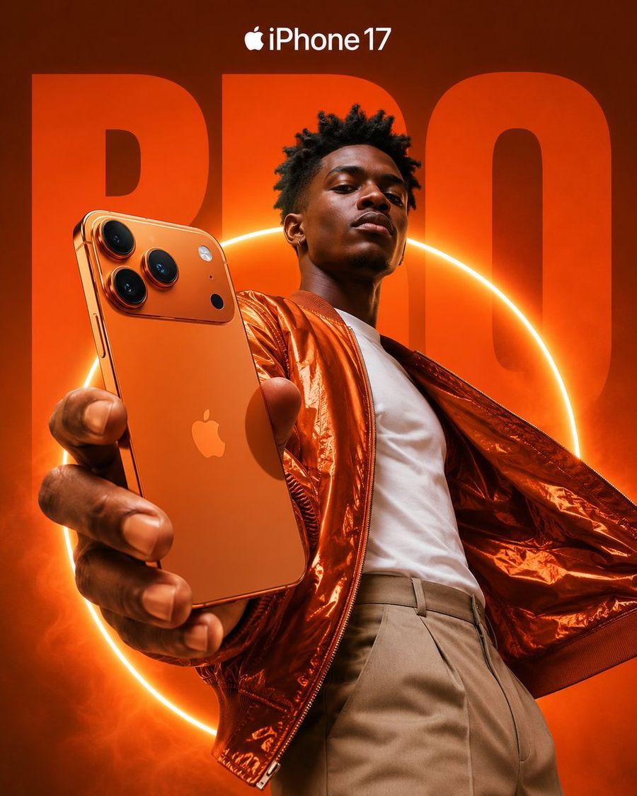 Affiche publicitaire de mode haut de gamme pour iPhone
