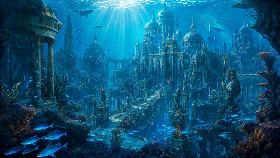 Cinematic Underwater Atlantis City