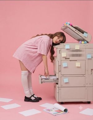 Pink Monochromatic Office Fashion Editorial - 3