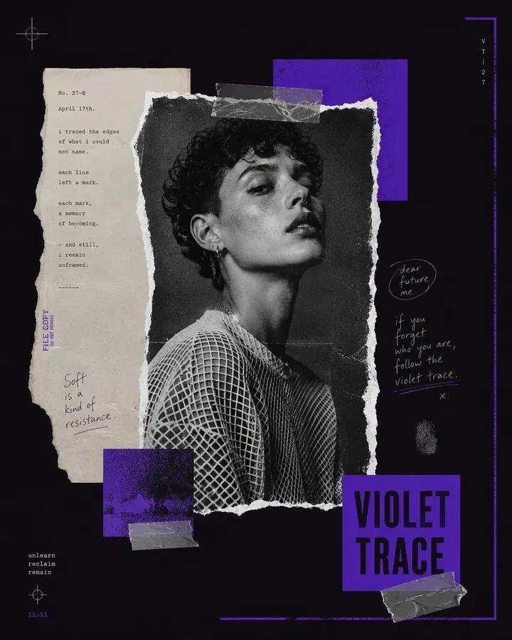 ミニマリスト・コラージュポスター・テンプレート