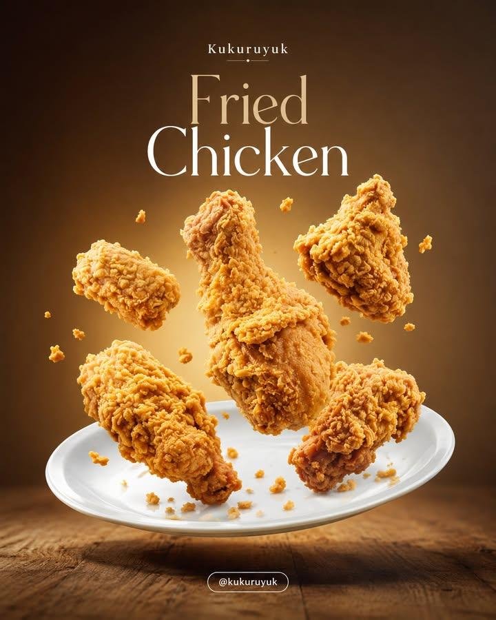Campaña publicitaria de alimentos en levitación