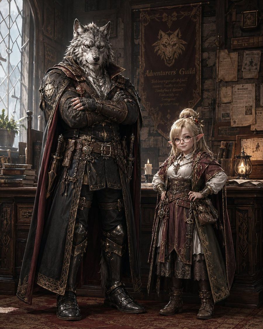 Personnages de guilde fantastique