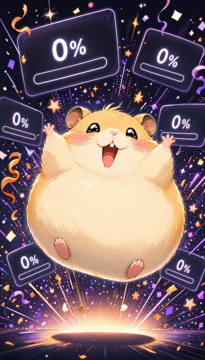 Celebrazione del tenero criceto allo 0%