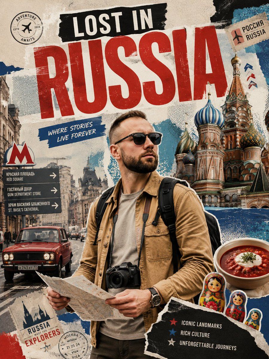 Lost in Russia Reise-Collage