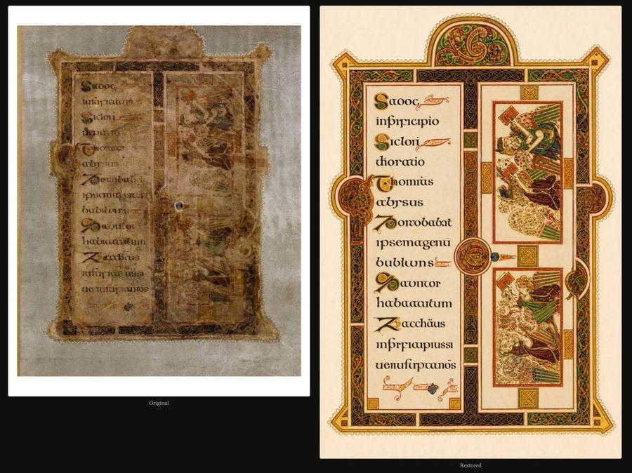 So sánh phục chế Book of Kells