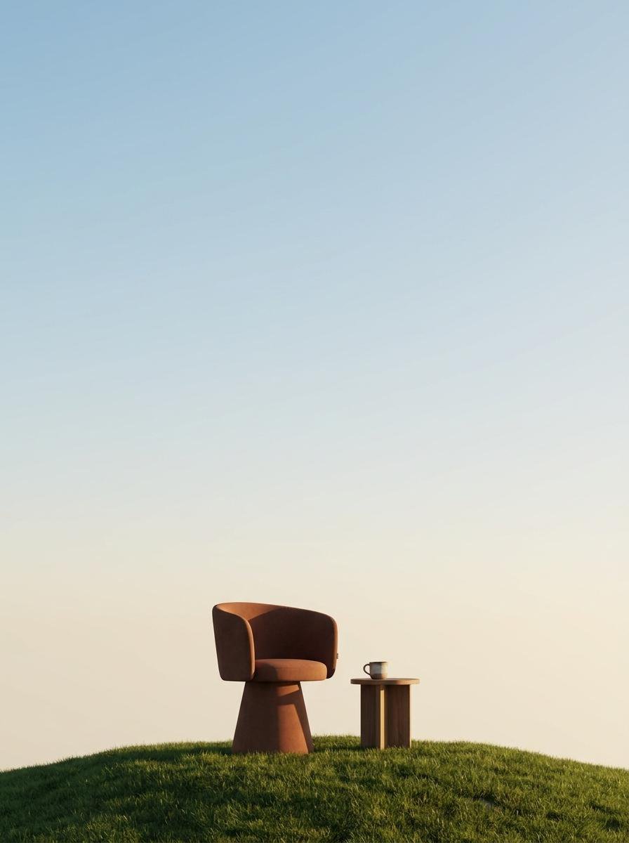 Minimalist Product Photography on Grassy Hill