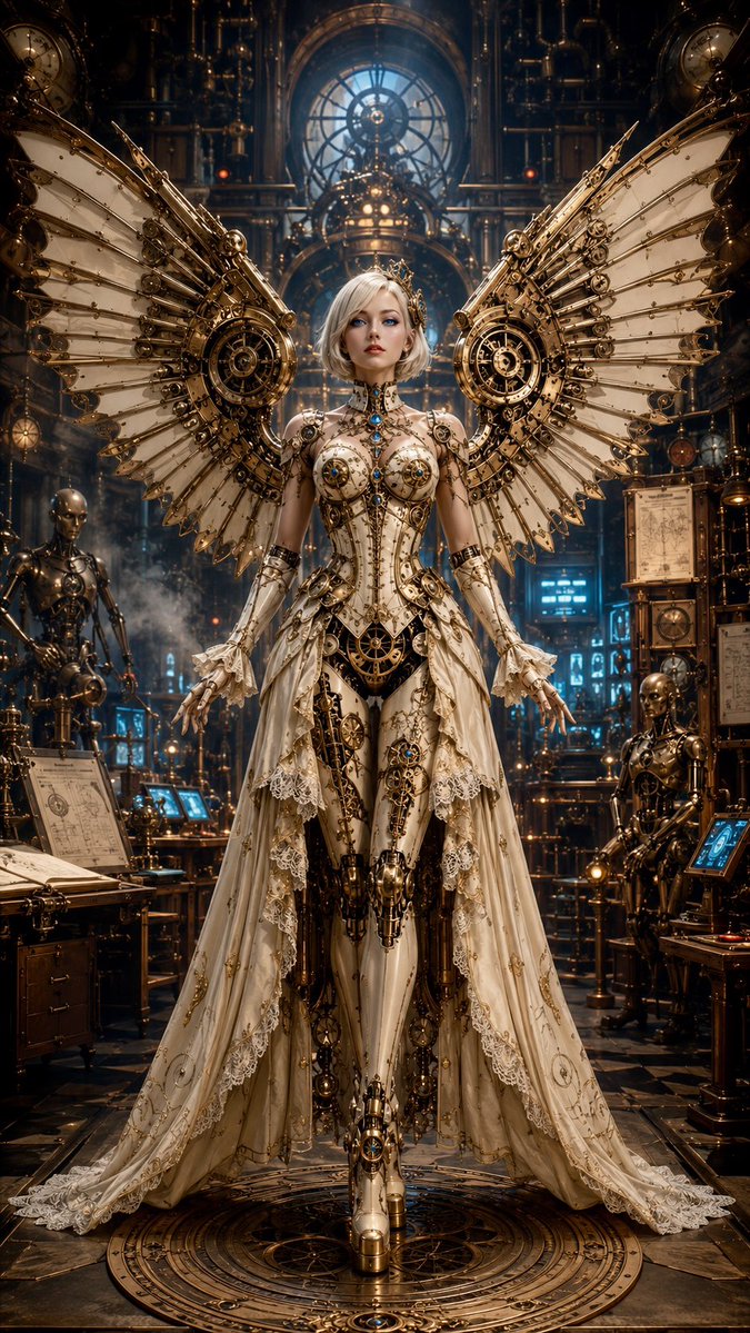 Steampunk Automaton Female Portrait