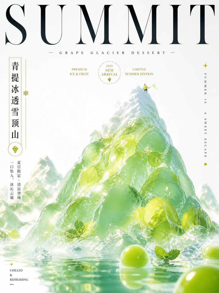 Luxury Grape Glacier Poster