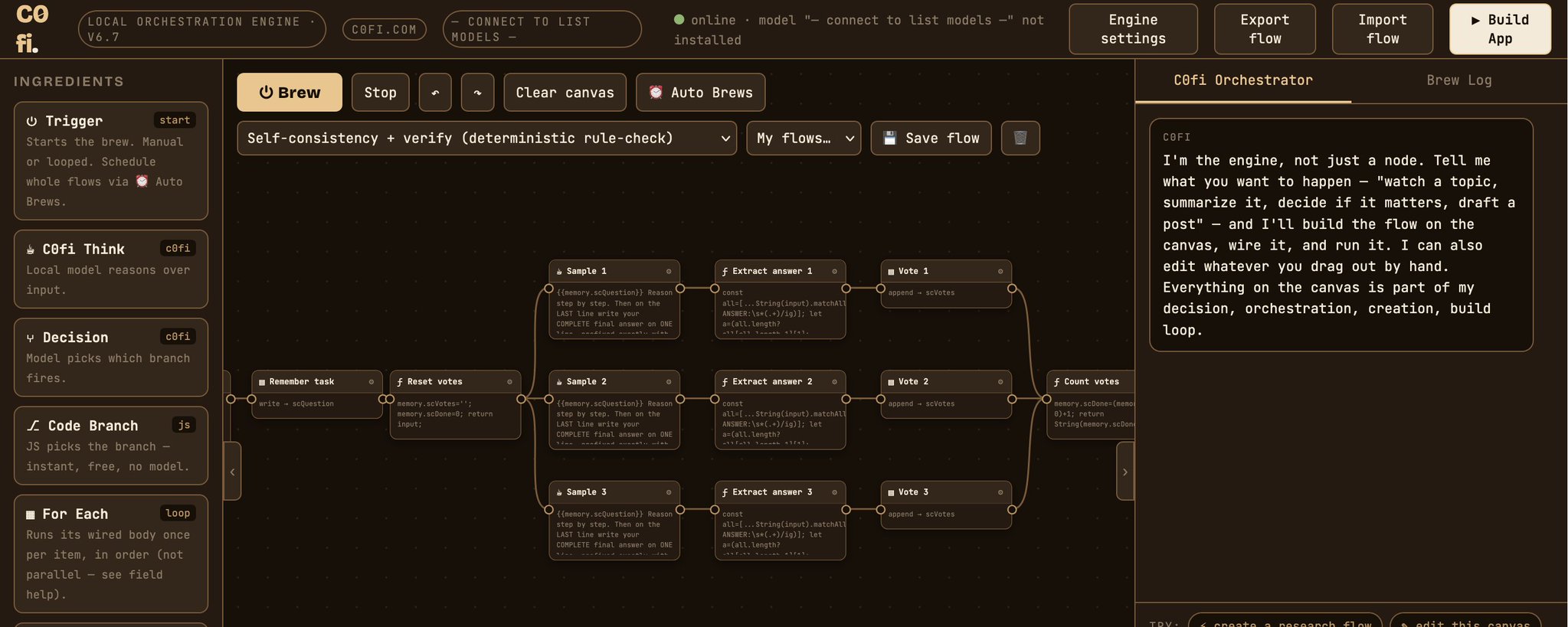Your AI Workflow Builder Shouldn't Phone Home: Meet C0fi