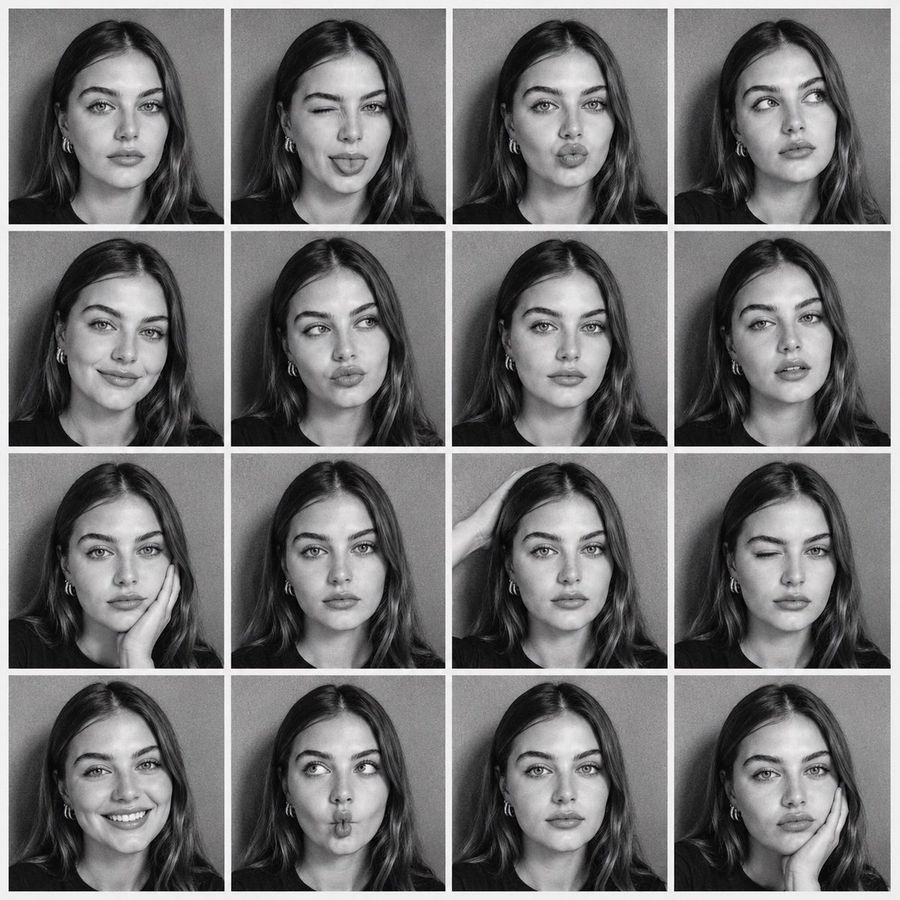 B&W Photobooth Contact Sheet