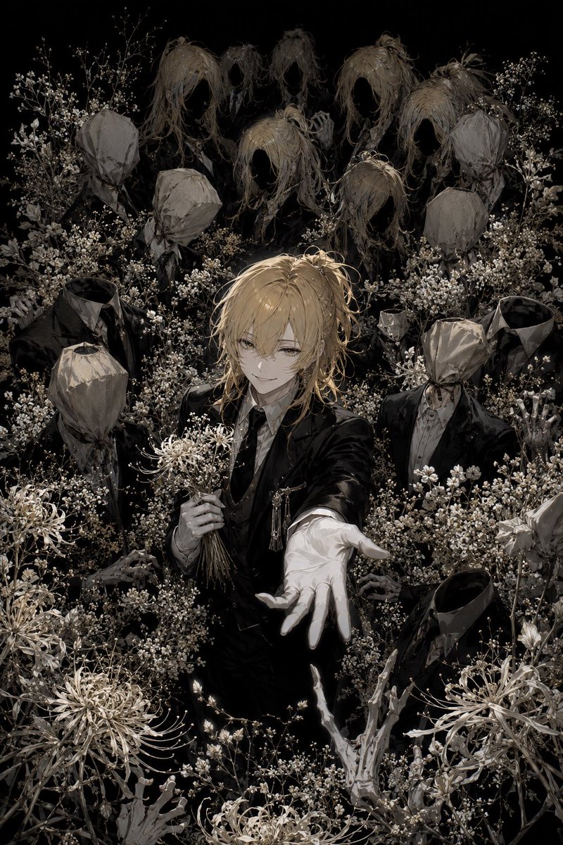 Gothic Anime Funeral Garden